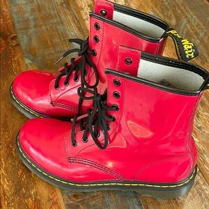 Dr. Martens Cherry Red Lace Up Boots